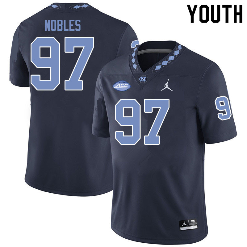 Jordan Brand Youth #97 Alex Nobles North Carolina Tar Heels College Football Jerseys Sale-Black